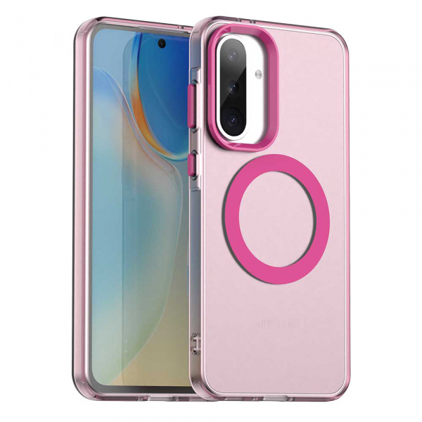 Husa MagSafe pentru Samsung Galaxy A56 A566, Techsuit, CandyCase, Roz