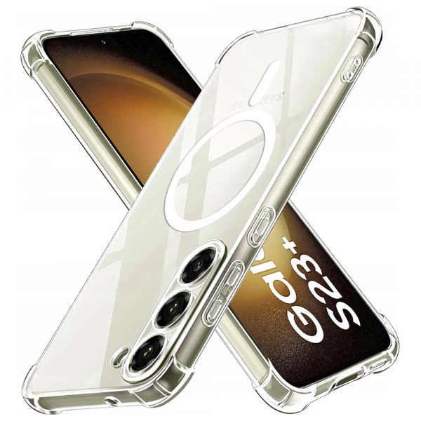 Husa MagSafe pentru Samsung Galaxy S23+ S916, Techsuit, Shockproof, Transparenta