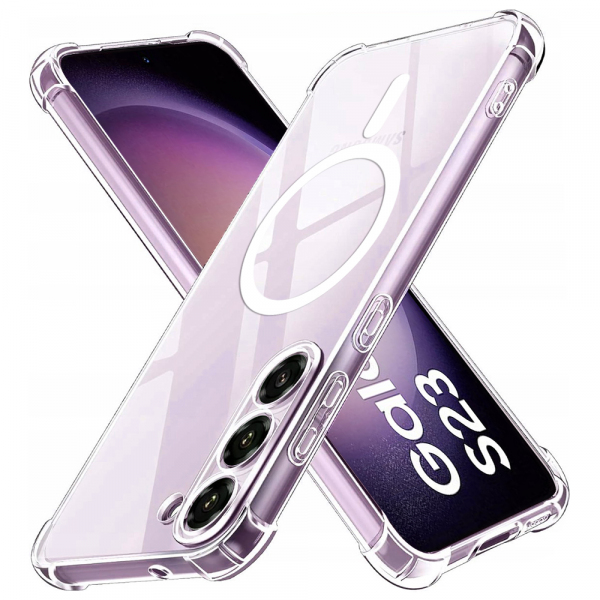 Husa MagSafe pentru Samsung Galaxy S23 S911, Techsuit, Shockproof, Transparenta