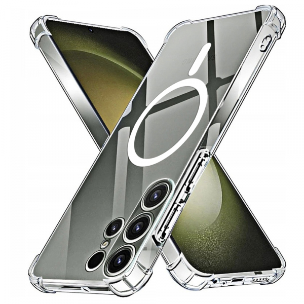 Husa MagSafe pentru Samsung Galaxy S23 Ultra S918, Techsuit, Shockproof, Transparenta