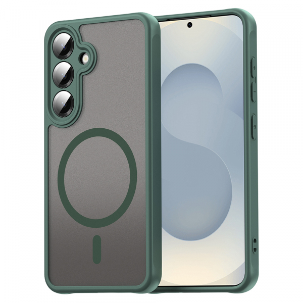 Husa MagSafe pentru Samsung Galaxy S24 S921, Techsuit, HaloFrost II, Verde