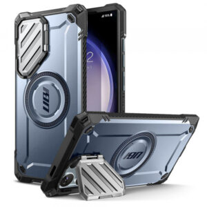 Husa MagSafe pentru Samsung Galaxy S24 Ultra S928, Supcase, Unicorn Beetle XT, Bleu
