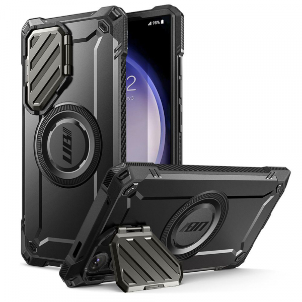 Husa MagSafe pentru Samsung Galaxy S24 Ultra S928, Supcase, Unicorn Beetle XT, Neagra