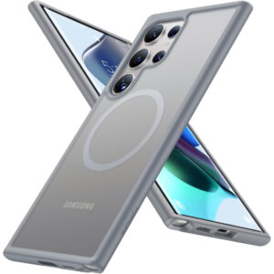 Husa MagSafe pentru Samsung Galaxy S24 Ultra S928, Torras, Guardian, Gri