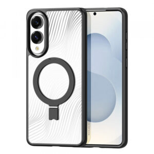 Husa MagSafe pentru Samsung Galaxy S25 Edge S937, DUX DUCIS, Aimo Stand, Neagra