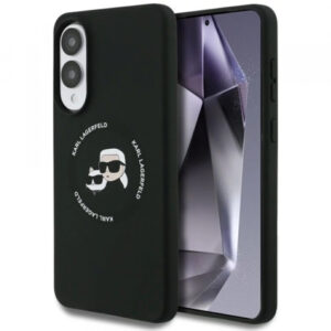 Husa MagSafe pentru Samsung Galaxy S25 Edge S937, Karl Lagerfeld, Silicone Double Heads, Neagra