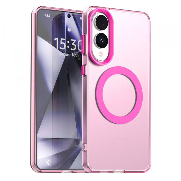 Husa MagSafe pentru Samsung Galaxy S25 Edge S937, Techsuit, CandyCase, Roz