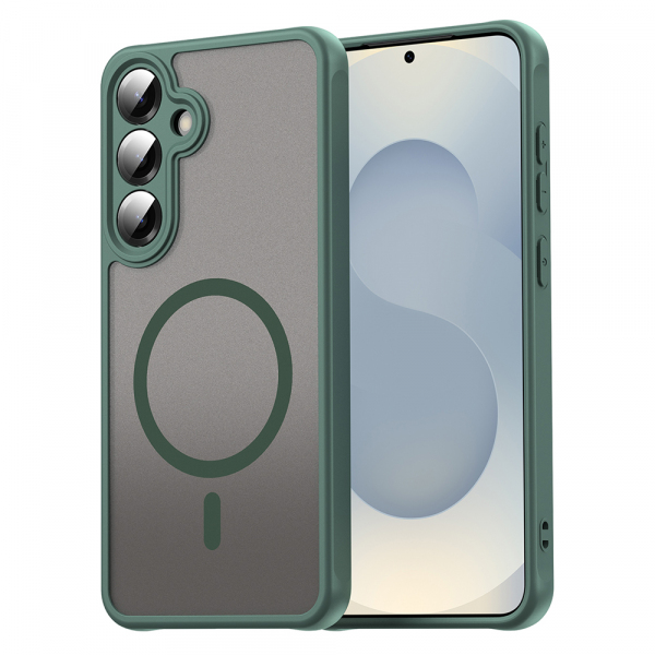 Husa MagSafe pentru Samsung Galaxy S25+ S936, Techsuit, HaloFrost II, Verde