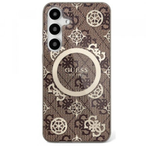 Husa MagSafe pentru Samsung Galaxy S25 S931, Guess, IML Peony On 4G Background, Maro
