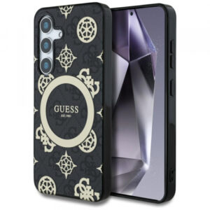 Husa MagSafe pentru Samsung Galaxy S25 S931, Guess, IML Peony On 4G Background, Neagra