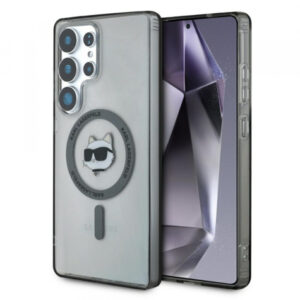 Husa MagSafe pentru Samsung Galaxy S25 Ultra S938, Karl Lagerfeld, IML Choupette\'s Head, Neagra