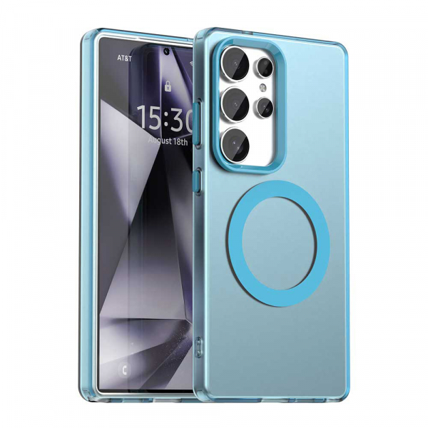 Husa MagSafe pentru Samsung Galaxy S25 Ultra S938, Techsuit, CandyCase, Albastra
