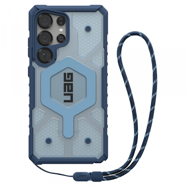 Husa MagSafe pentru Samsung Galaxy S25 Ultra S938, Urban Armor Gear, Pathfinder Clear with Lanyard, Albastra