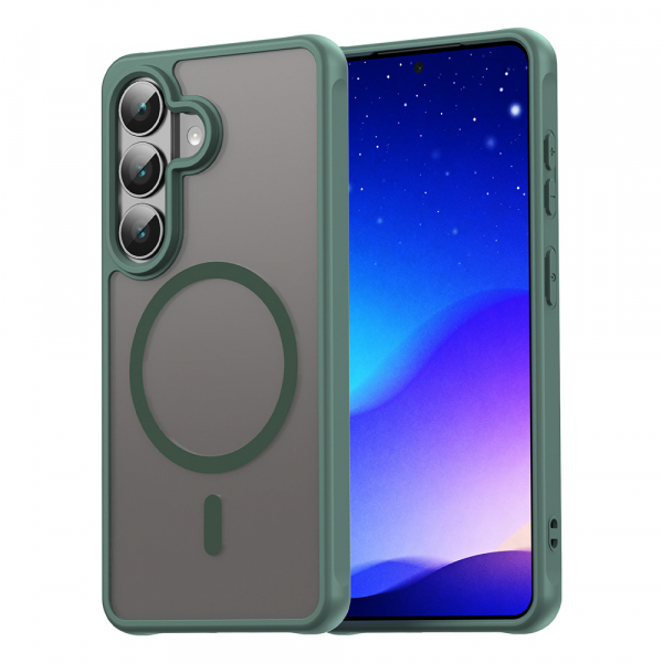 Husa MagSafe pentru Samsung Galaxy S26 S942, Techsuit, HaloFrost II, Verde