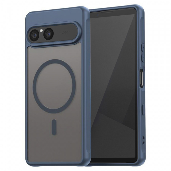 Husa MagSafe pentru Sony Xperia 10 VII, Techsuit, HaloFrost II, Bleumarin