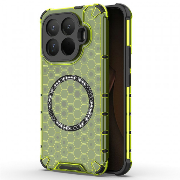 Husa MagSafe pentru Xiaomi 15T Pro, Techsuit, HoneyComb Shield, Verde
