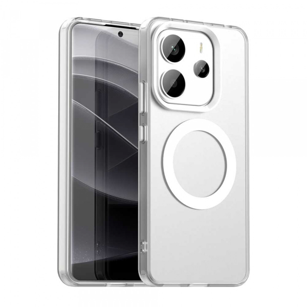 Husa MagSafe pentru Xiaomi Redmi Note 14 4G (Regional), Techsuit, CandyCase, Alba