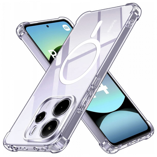Husa MagSafe pentru Xiaomi Redmi Note 14 5G, Techsuit, Shockproof, Transparenta