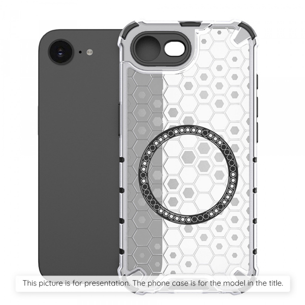 Husa MagSafe pentru Xiaomi Redmi Note 14S, Techsuit, HoneyComb Shield, Alba