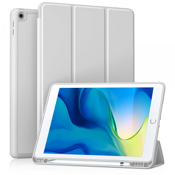 Husa pentru Apple iPad 10.2 (2021) / 10.2 (2020) / 10.2 (2019), Techsuit, Flex Trifold, Gri
