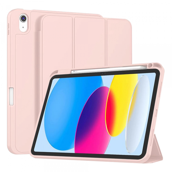 Husa pentru Apple iPad (2025) / (2022), Techsuit, Flex Trifold, Roz
