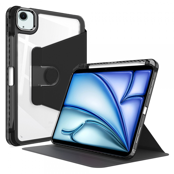 Husa pentru Apple iPad Air 11 (2026) / iPad Air 11 (2025) / Air 11 (2024), Techsuit, Crystal Vision, Neagra