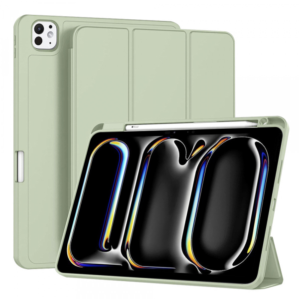Husa pentru Apple iPad Pro 11 (2024), Techsuit, Flex Trifold, Verde Matcha