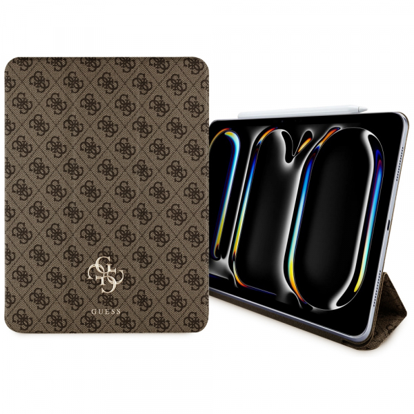 Husa pentru Apple iPad Pro 13 (2024), Guess, 4G Big Logo, Maro