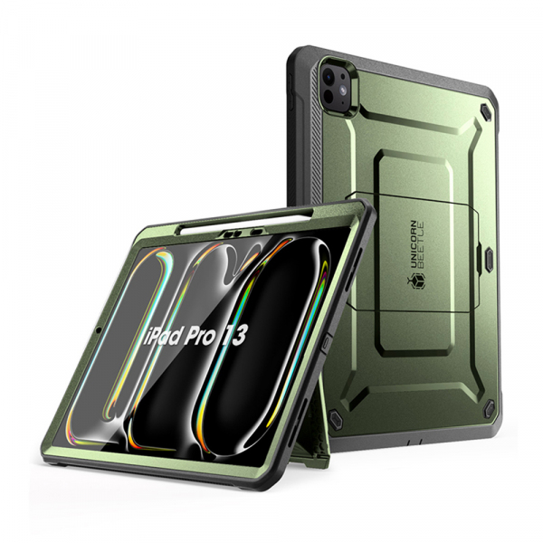 Husa pentru Apple iPad Pro 13 (2024), Supcase, Unicorn Beetle Pro, Verde