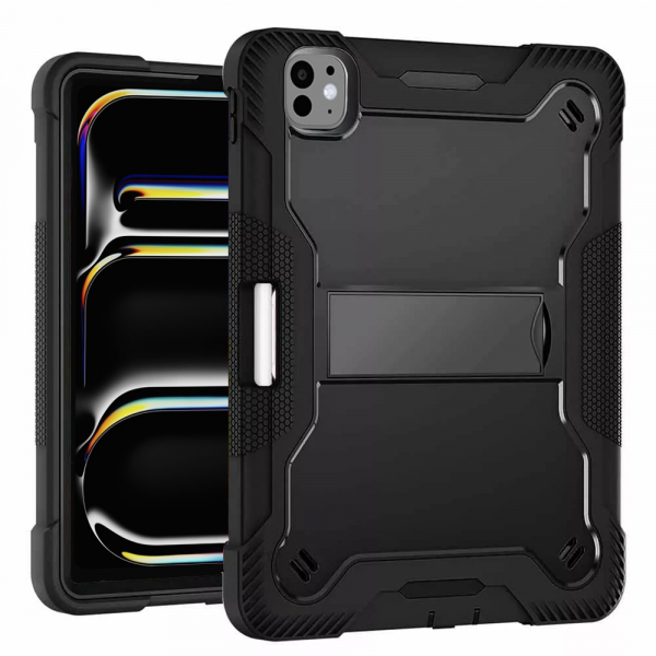 Husa pentru Apple iPad Pro 13 (2024), Techsuit, Rugged TabShell, Neagra
