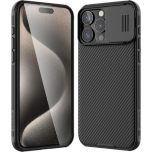 Husa pentru Apple iPhone 16 Pro, Nillkin, CamShield Pro, Neagra