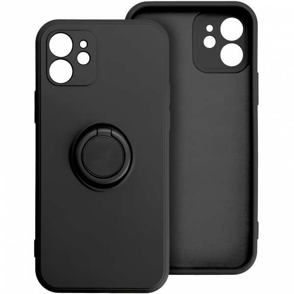 Husa pentru Apple iPhone 16 Plus, OEM, Silicone Ring, Neagra