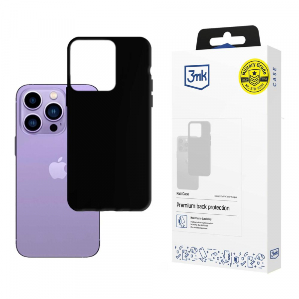 Husa pentru Apple iPhone 14 Pro Max, 3MK, Neagra Mata