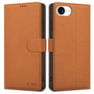 Husa pentru Apple iPhone 17e / 16e, Tech-Protect, Wallet, Maro