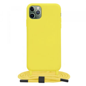 Husa pentru Apple iPhone 11 Pro Max, Techsuit, Crossbody Lanyard, Galbena