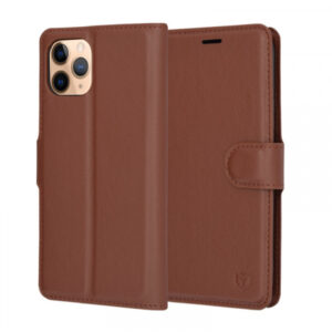 Husa pentru Apple iPhone 11 Pro, Techsuit, Leather Folio, Maro