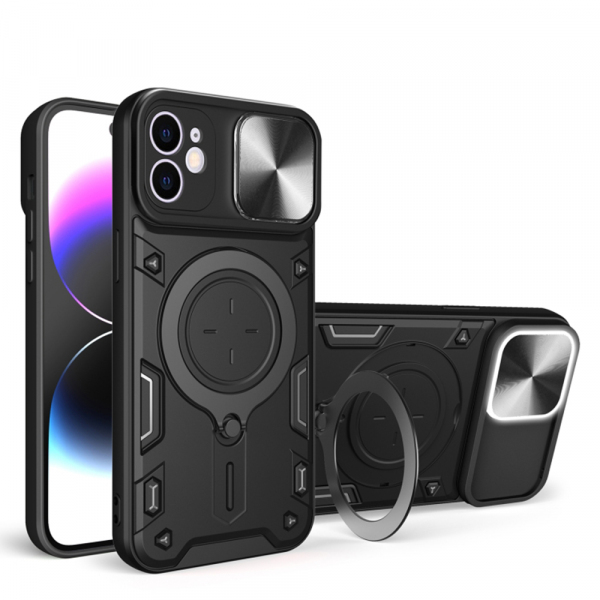 Husa pentru Apple iPhone 12 / 12 Pro, Techsuit, CamGuard Pro, Neagra