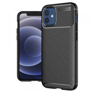Husa pentru Apple iPhone 12 / 12 Pro, Techsuit, CarbonFiber, Neagra
