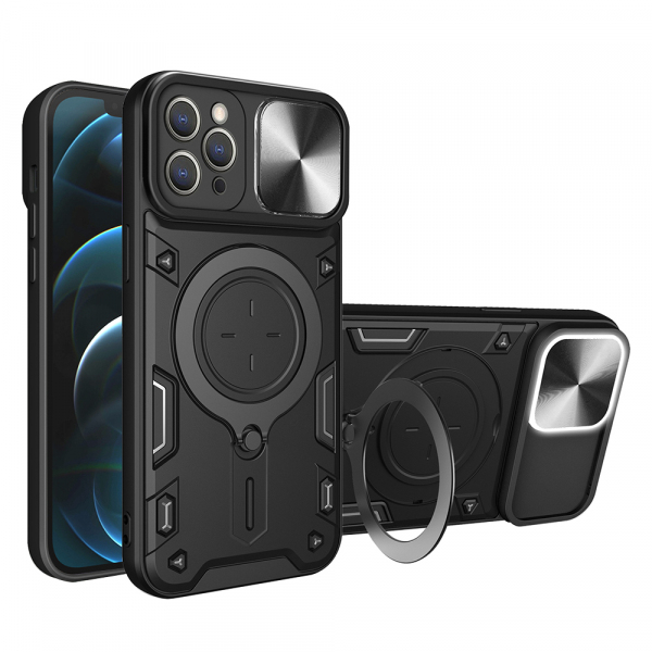 Husa pentru Apple iPhone 12 Pro Max, Techsuit, CamGuard Pro, Neagra