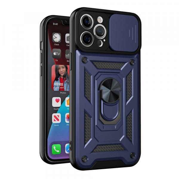 Husa pentru Apple iPhone 12 Pro Max, Techsuit, CamShield, Albastra
