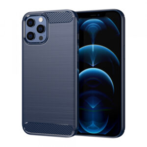 Husa pentru Apple iPhone 12 Pro Max, Techsuit, Carbon, Albastra