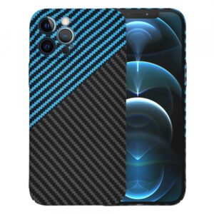Husa pentru Apple iPhone 12 Pro Max, Techsuit, Carbonite FiberShell, Neagra Bleu