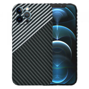 Husa pentru Apple iPhone 12 Pro Max, Techsuit, Carbonite FiberShell, Neagra Gri