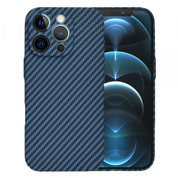 Husa pentru Apple iPhone 12 Pro Max, Techsuit, Carbonite FiberShell, Turcoaz