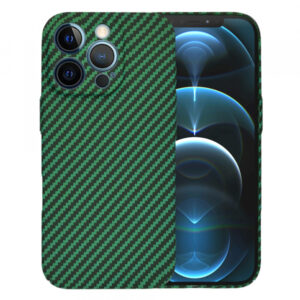 Husa pentru Apple iPhone 12 Pro Max, Techsuit, Carbonite FiberShell, Verde