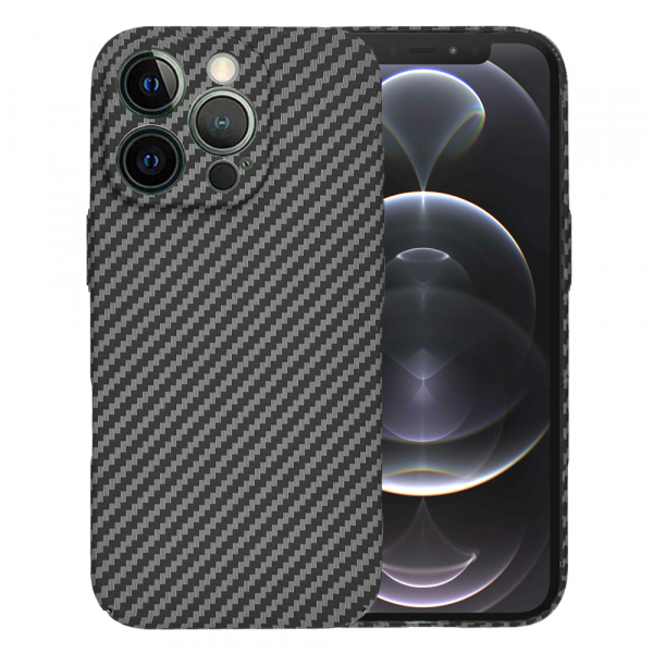 Husa pentru Apple iPhone 12 Pro, Techsuit, Carbonite FiberShell, Neagra