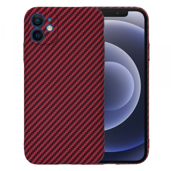 Husa pentru Apple iPhone 12, Techsuit, Carbonite FiberShell, Rosie