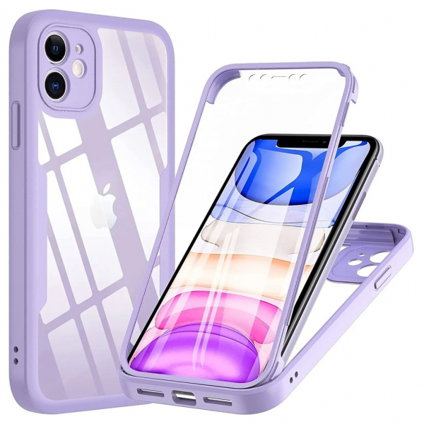 Husa pentru Apple iPhone 12, Techsuit, ColorVerse 360, Mov
