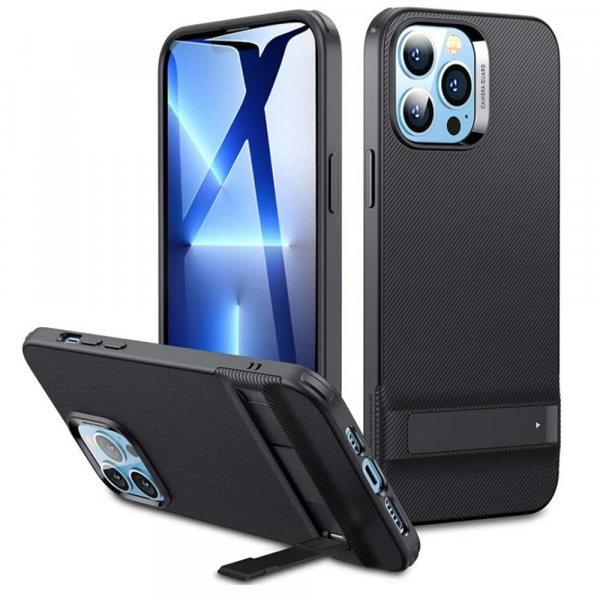 Husa pentru Apple iPhone 13 Pro, ESR, Air Shield Boost Kickstand, Neagra