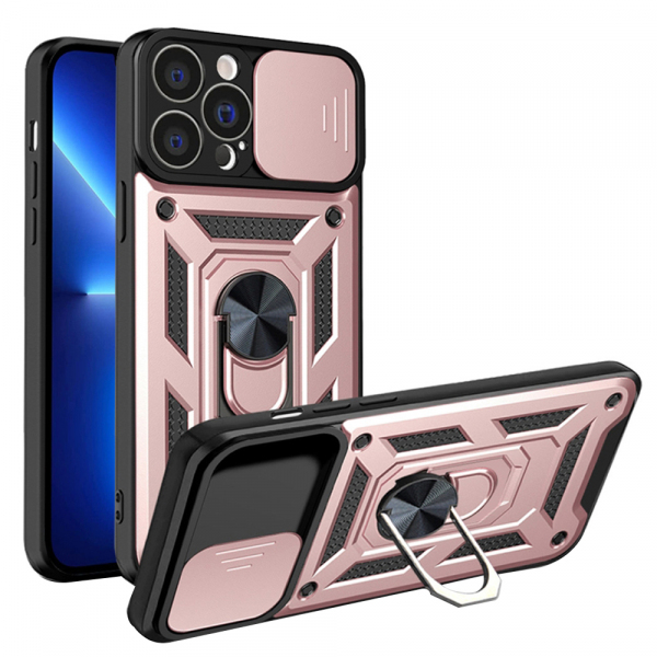 Husa pentru Apple iPhone 13 Pro Max, Techsuit, CamShield, Roz